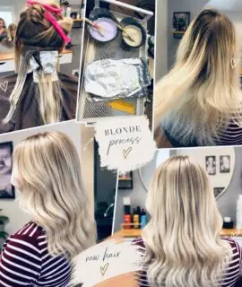 Foilayage , cílem bylo dostat do vlasů přirozený pigment a napojit odrosty aby vše působilo přirozeně. ❤️❤️❤️
#foilayage #salonedany #blondehair #sensushairlovers